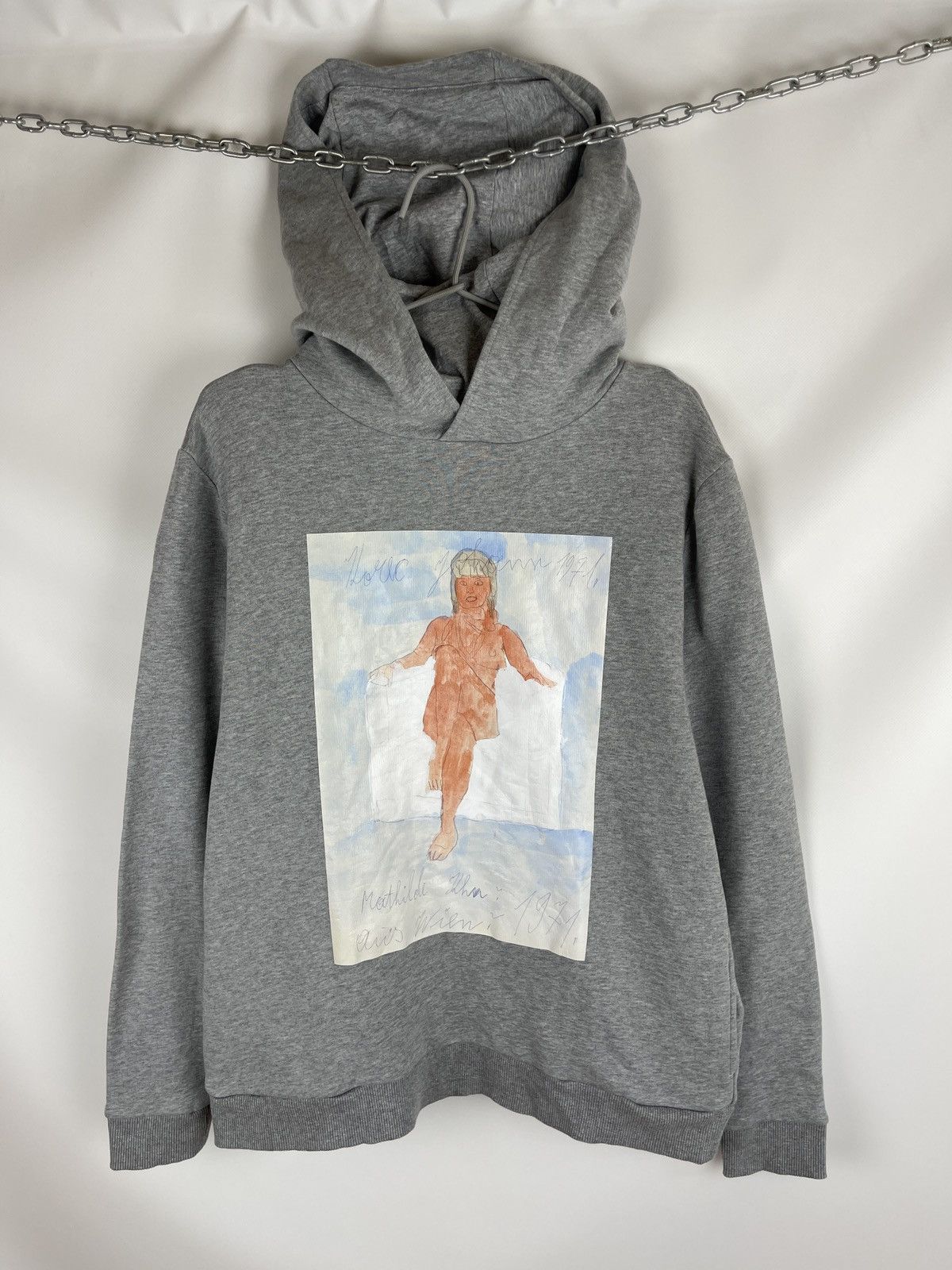 Christopher Kane Christopher Kane grey art painted printed hoodie sweatshirt Size M / US 6-8 / IT 42-44 - 1 Thumbnail