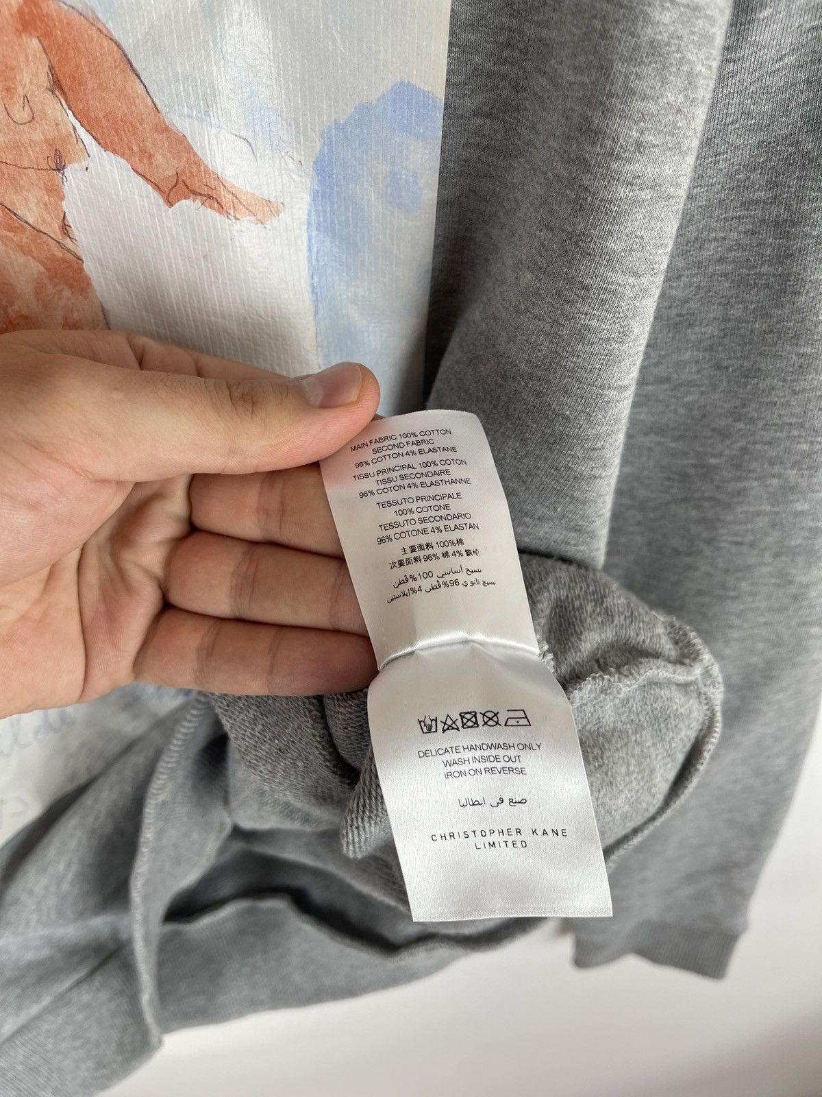 Christopher Kane Christopher Kane grey art painted printed hoodie sweatshirt Size M / US 6-8 / IT 42-44 - 12 Thumbnail