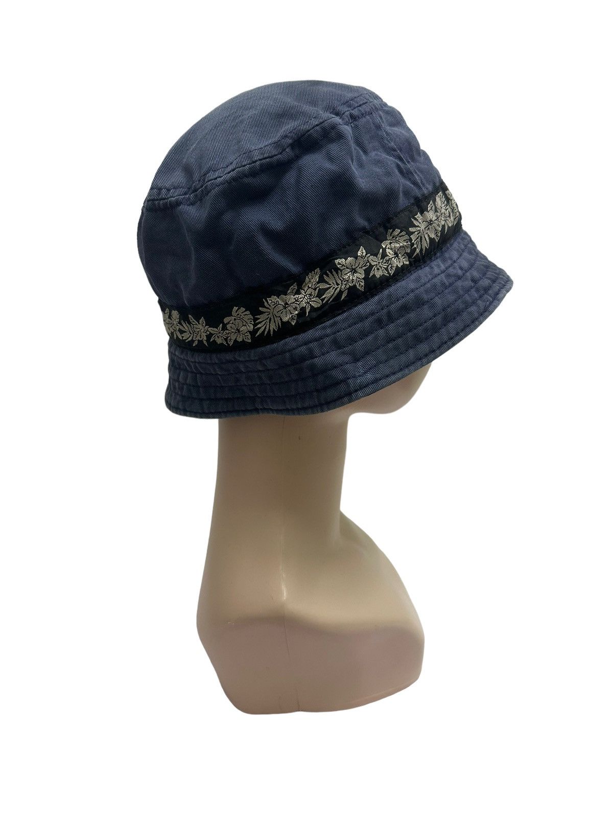 Indigo × Stussy Vintage Stussy Y2k Distressed Faded Bucket