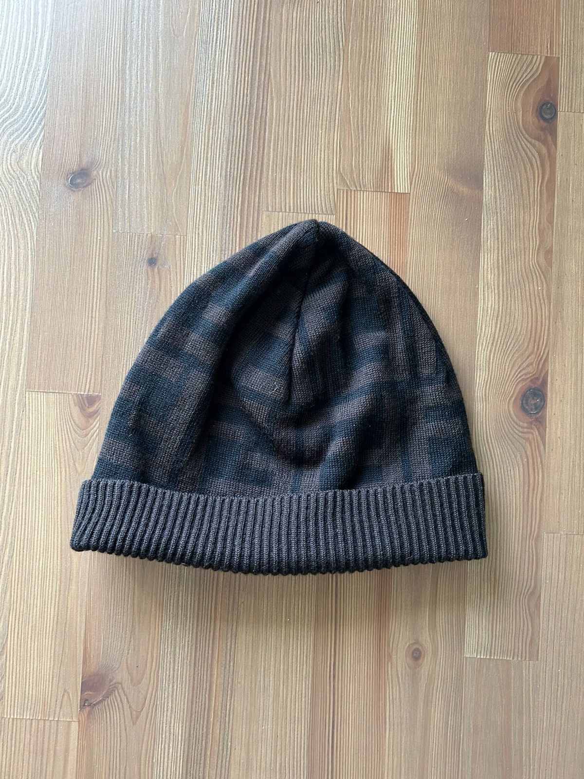 Fendi Brown FF Zucca Monogram Beanie Size ONE SIZE - 2 Thumbnail
