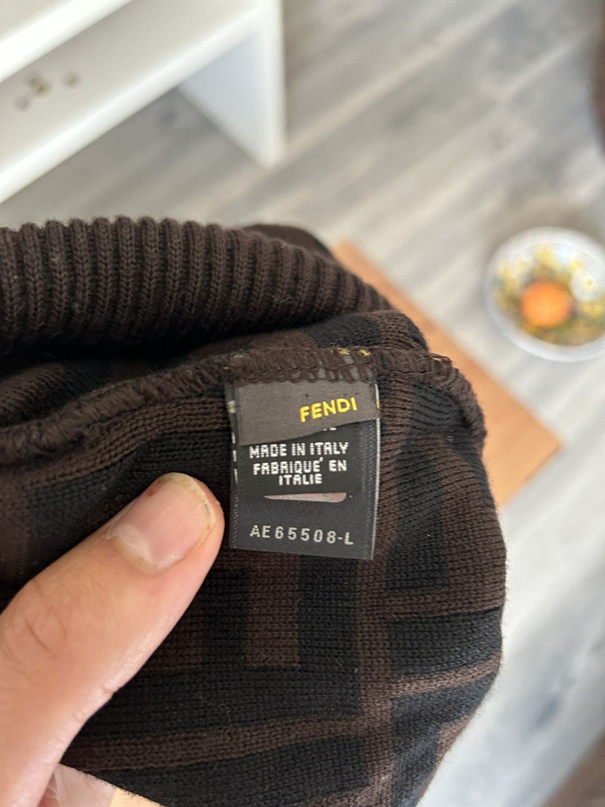 Fendi Brown FF Zucca Monogram Beanie Size ONE SIZE - 4 Thumbnail