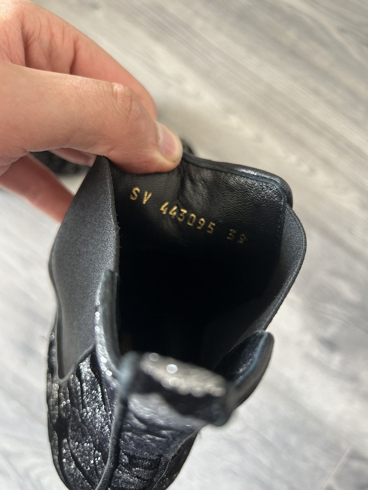 Saint Laurent Paris Glitter Leopard Print Chelsea Boots Size US 8 / IT 38 - 5 Thumbnail