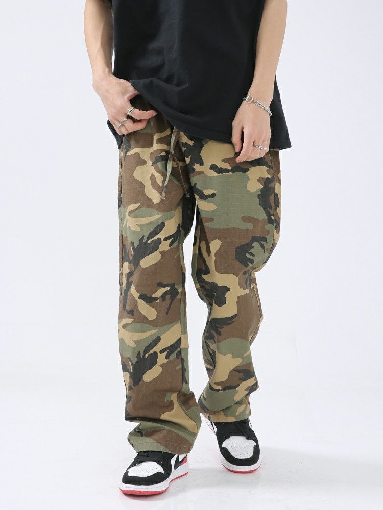 baggy camo skate sports pants