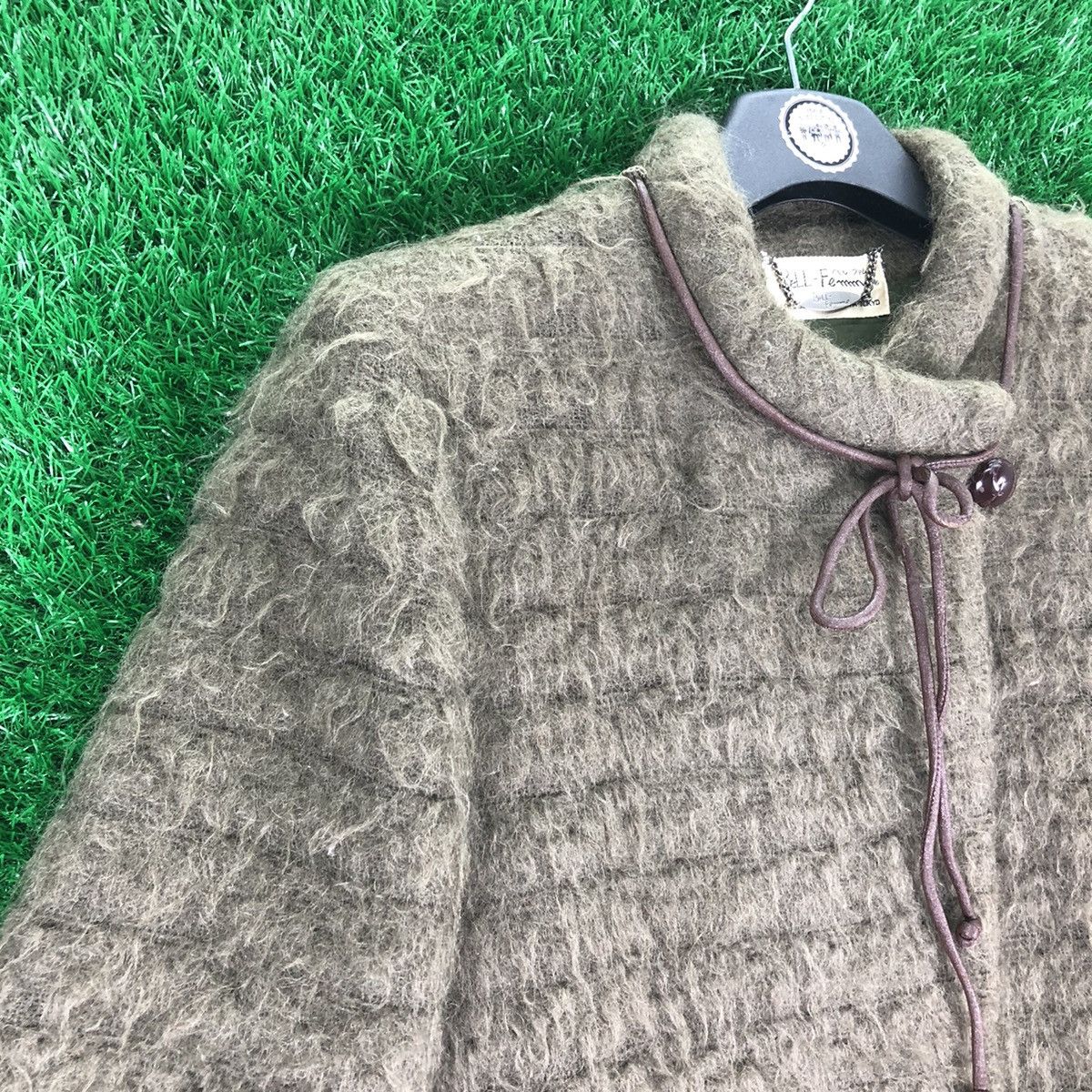 Japanese Brand Vintage Wool Mohair Cardigan Jacket by Bell-Femme Size US S / EU 44-46 / 1 - 2 Thumbnail