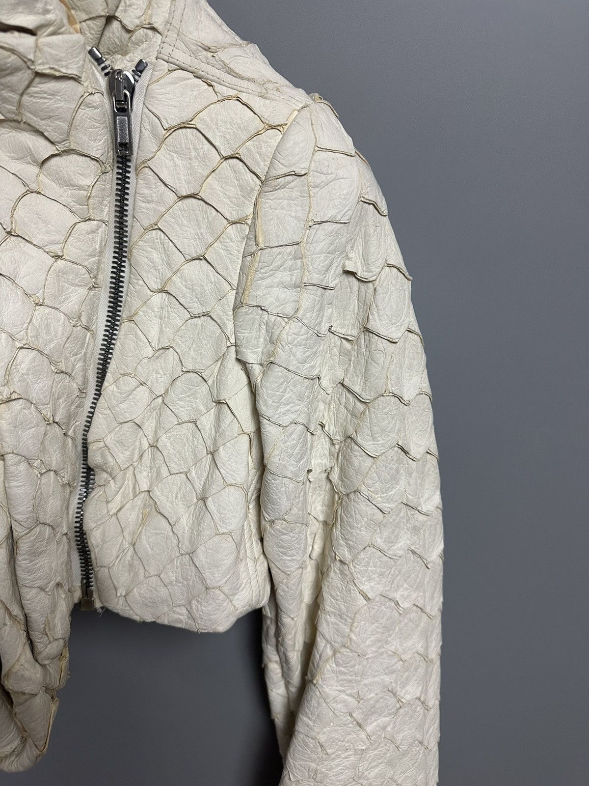 Rick Owens FW16 ‘MASTODON’ Draped Pirarucu Jacket Size S / US 4 / IT 40 - 4 Thumbnail