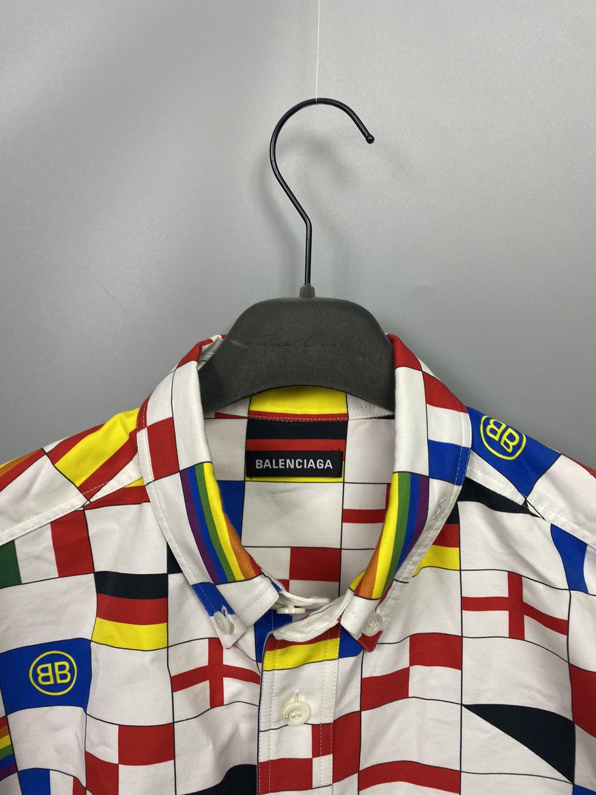 Balenciaga Flag Quilt Jumbo Button Up Size US M / EU 48-50 / 2 - 2 Thumbnail