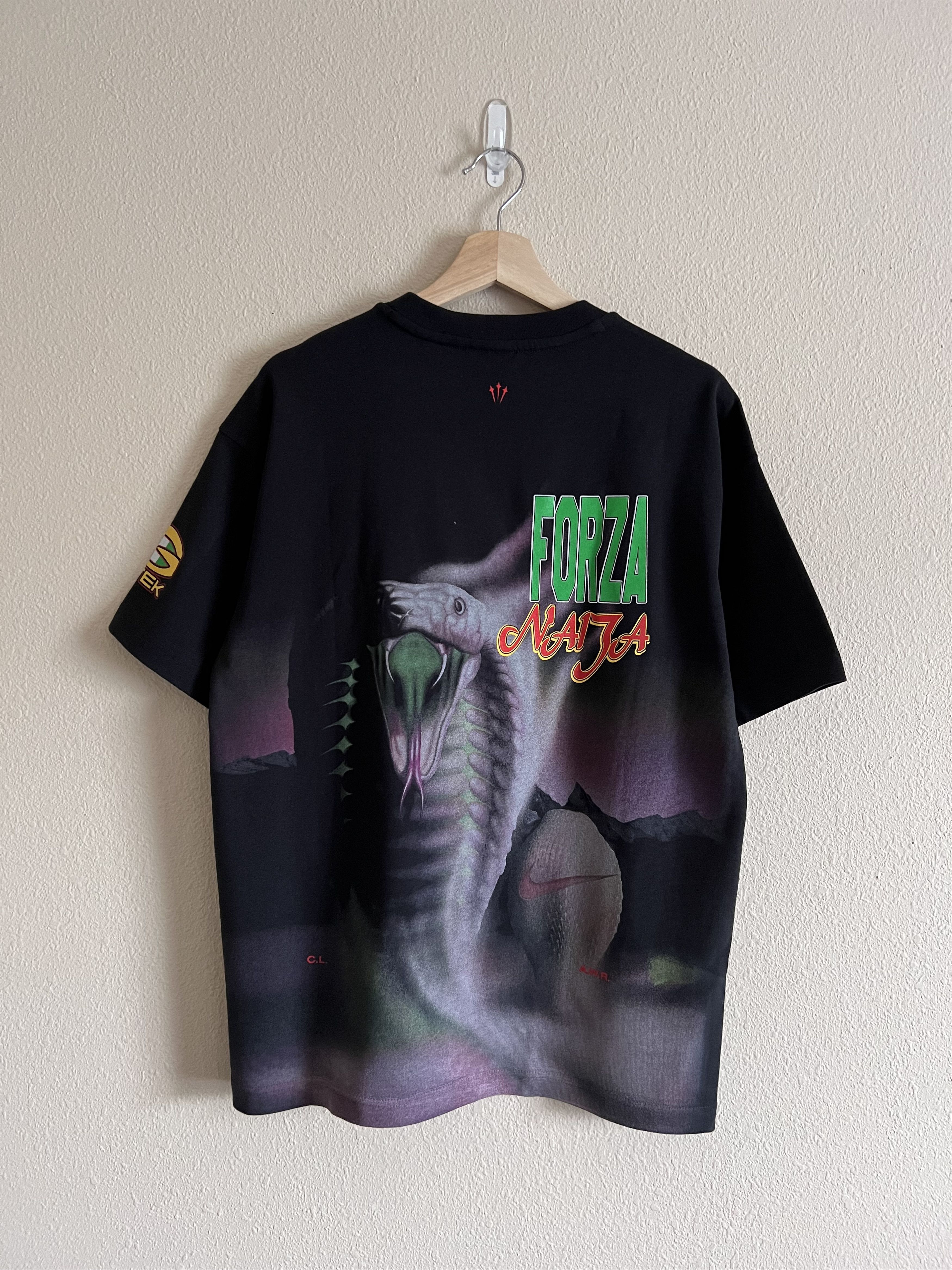 image of Drake x Nike Nocta Homecoming Forza Naija Tee In Black, Men's (Size Small)