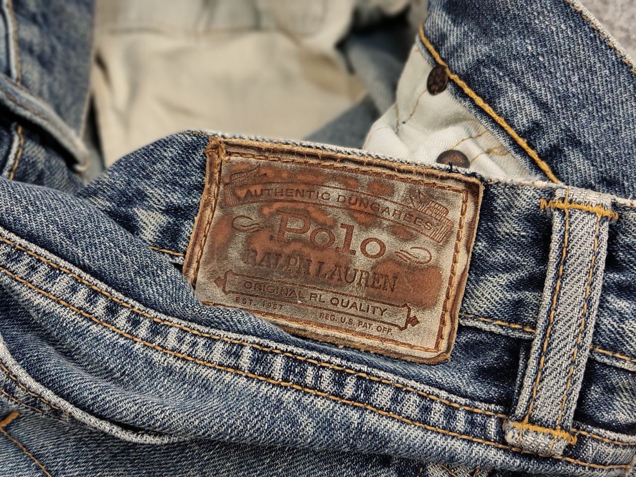 Polo Ralph Lauren Vintage 90s Polo Ralph Lauren Distressed Washed Denim Jeans Size US 32 / EU 48 - 20 Thumbnail
