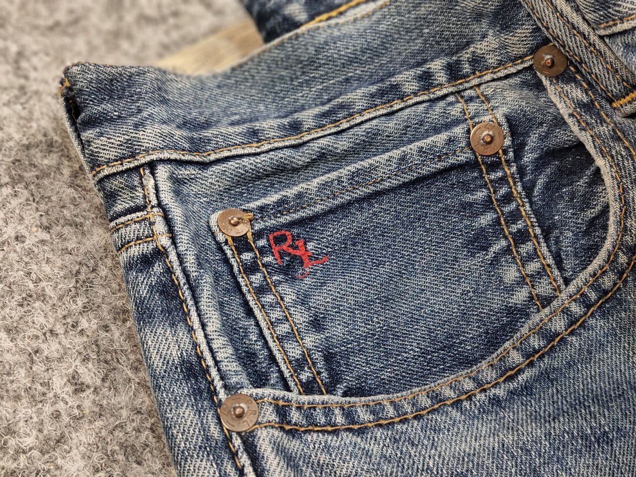 Polo Ralph Lauren Vintage 90s Polo Ralph Lauren Distressed Washed Denim Jeans Size US 32 / EU 48 - 14 Thumbnail