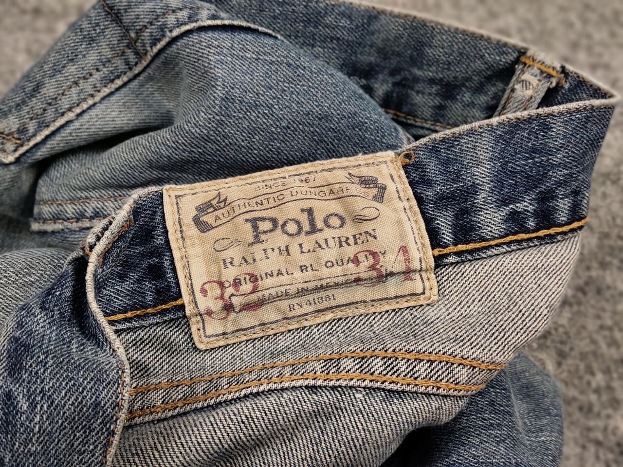 Polo Ralph Lauren Vintage 90s Polo Ralph Lauren Distressed Washed Denim Jeans Size US 32 / EU 48 - 21 Thumbnail