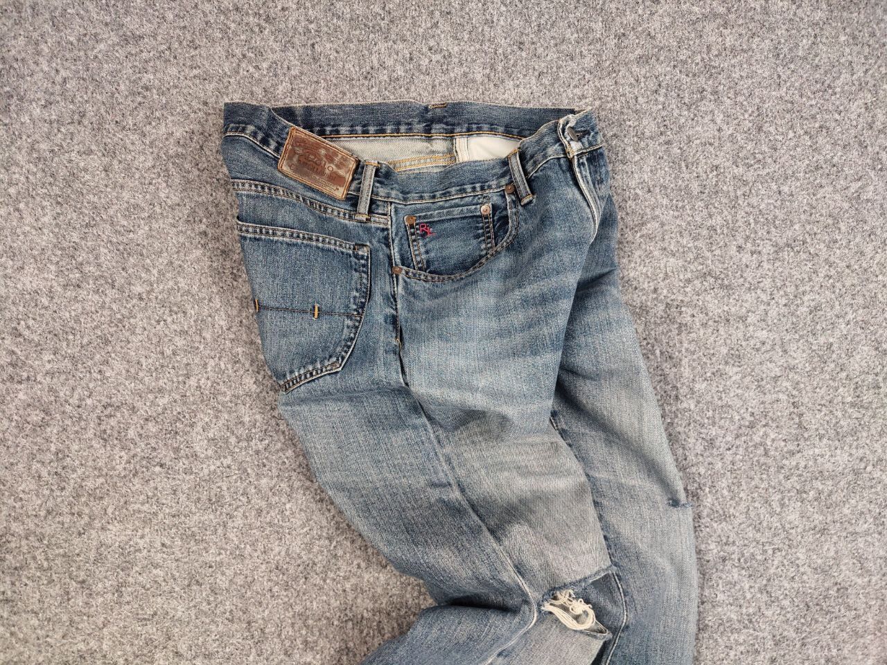 Polo Ralph Lauren Vintage 90s Polo Ralph Lauren Distressed Washed Denim Jeans Size US 32 / EU 48 - 19 Thumbnail