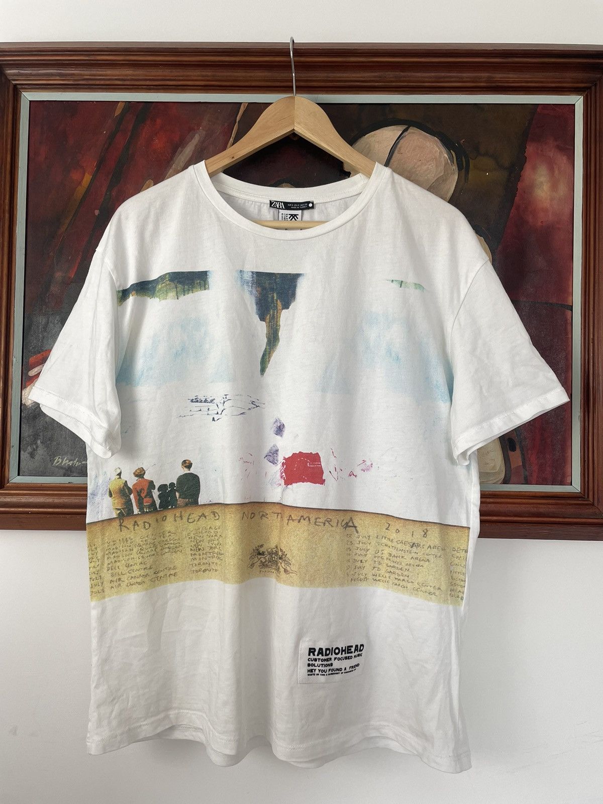 RADIOHEAD Amnesiac rare vintage band t shirt 2001 W.A.S.T.E.