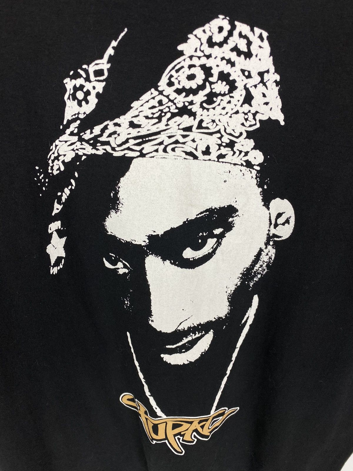 Rap Tees × Vintage Y2K Vintage Tupac Big Print T-Shirt 2pac Size US XL / EU 56 / 4 - 4 Thumbnail