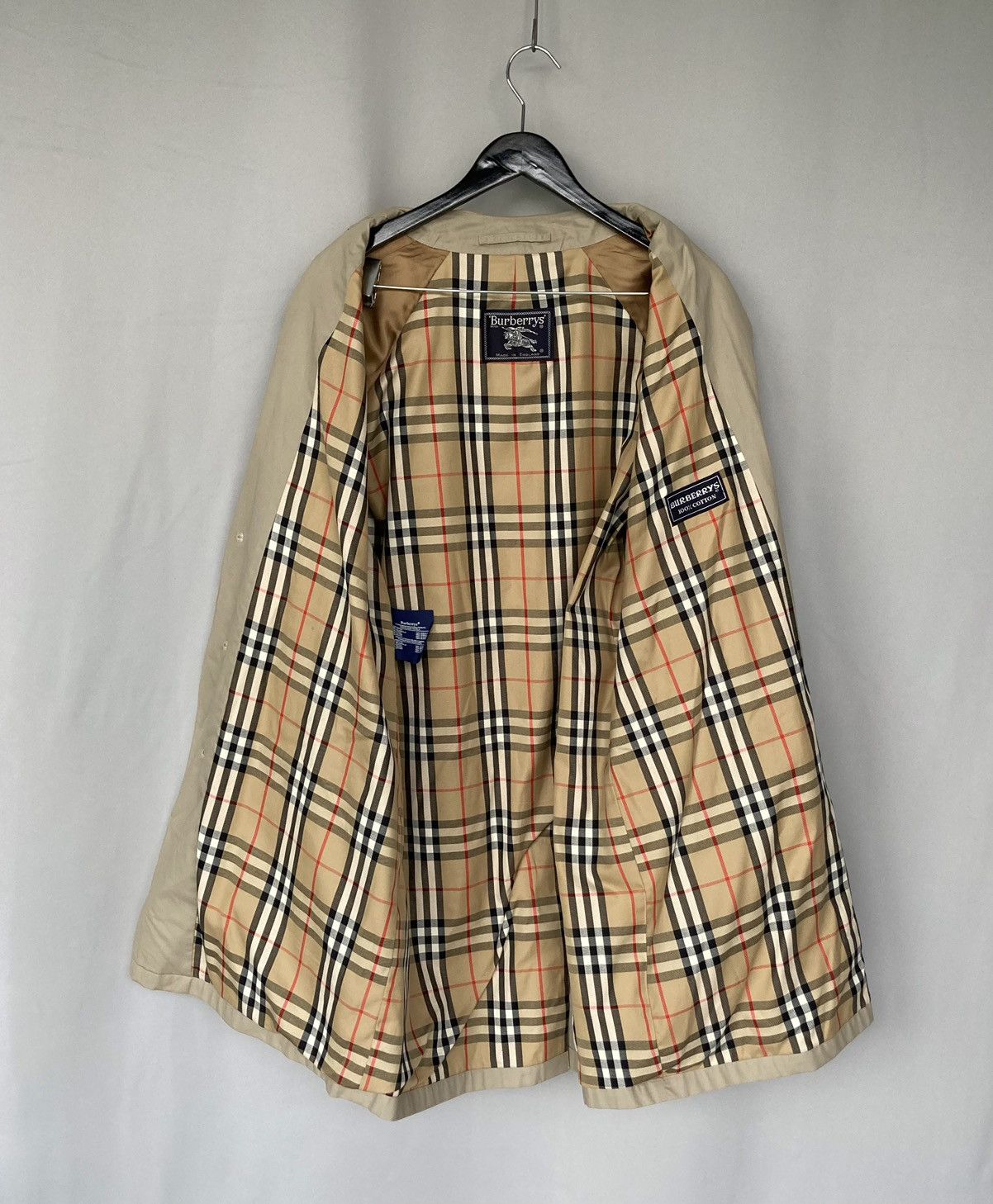 Vintage Burberrys Cotton Coat Nova Check Pattern Lining