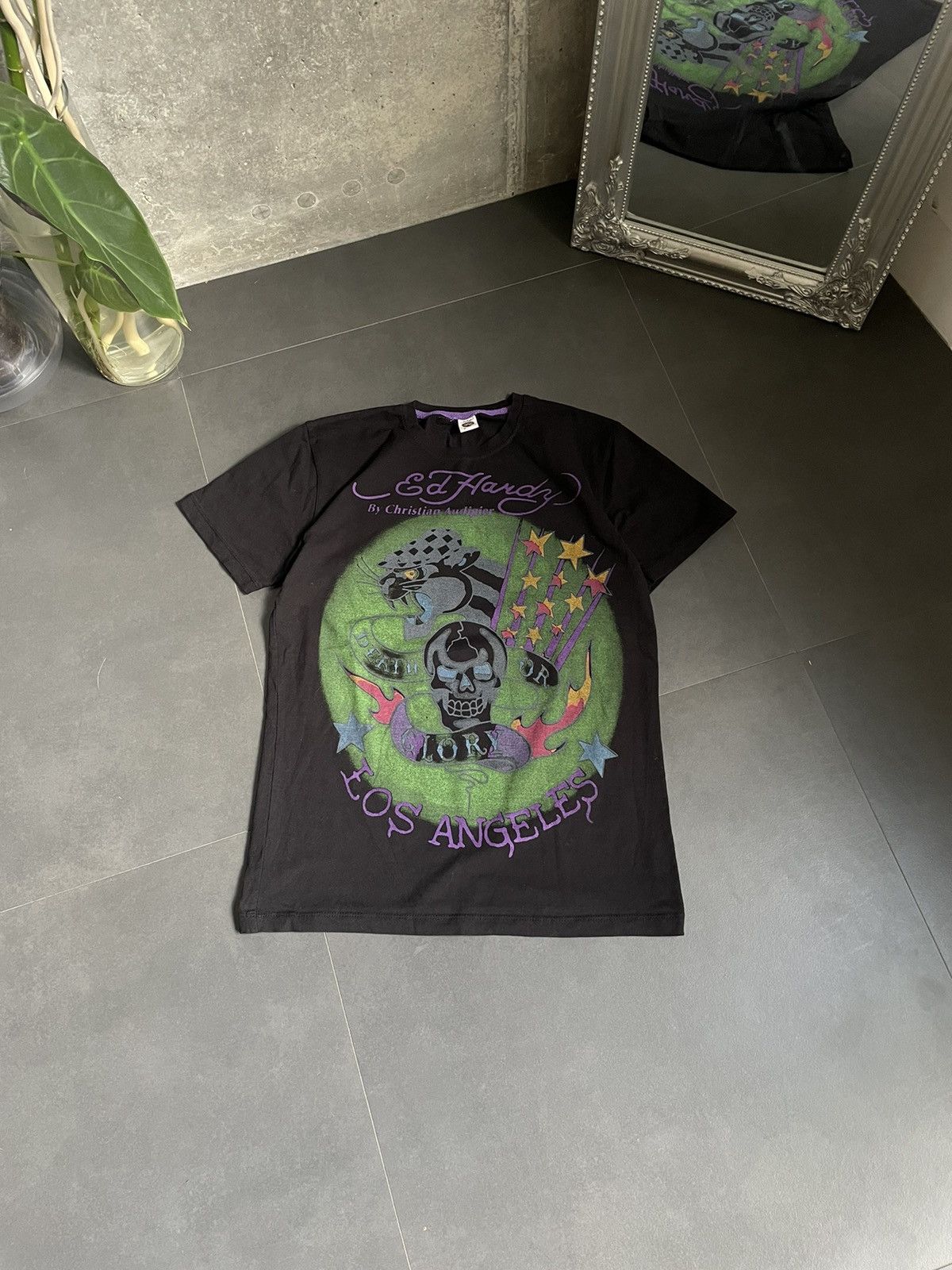 Christian Audigier × Ed Hardy Vintage Y2k Don Ed Hardy Los Angeles Tee humor tiger Size US M / EU 48-50 / 2 - 1 Thumbnail