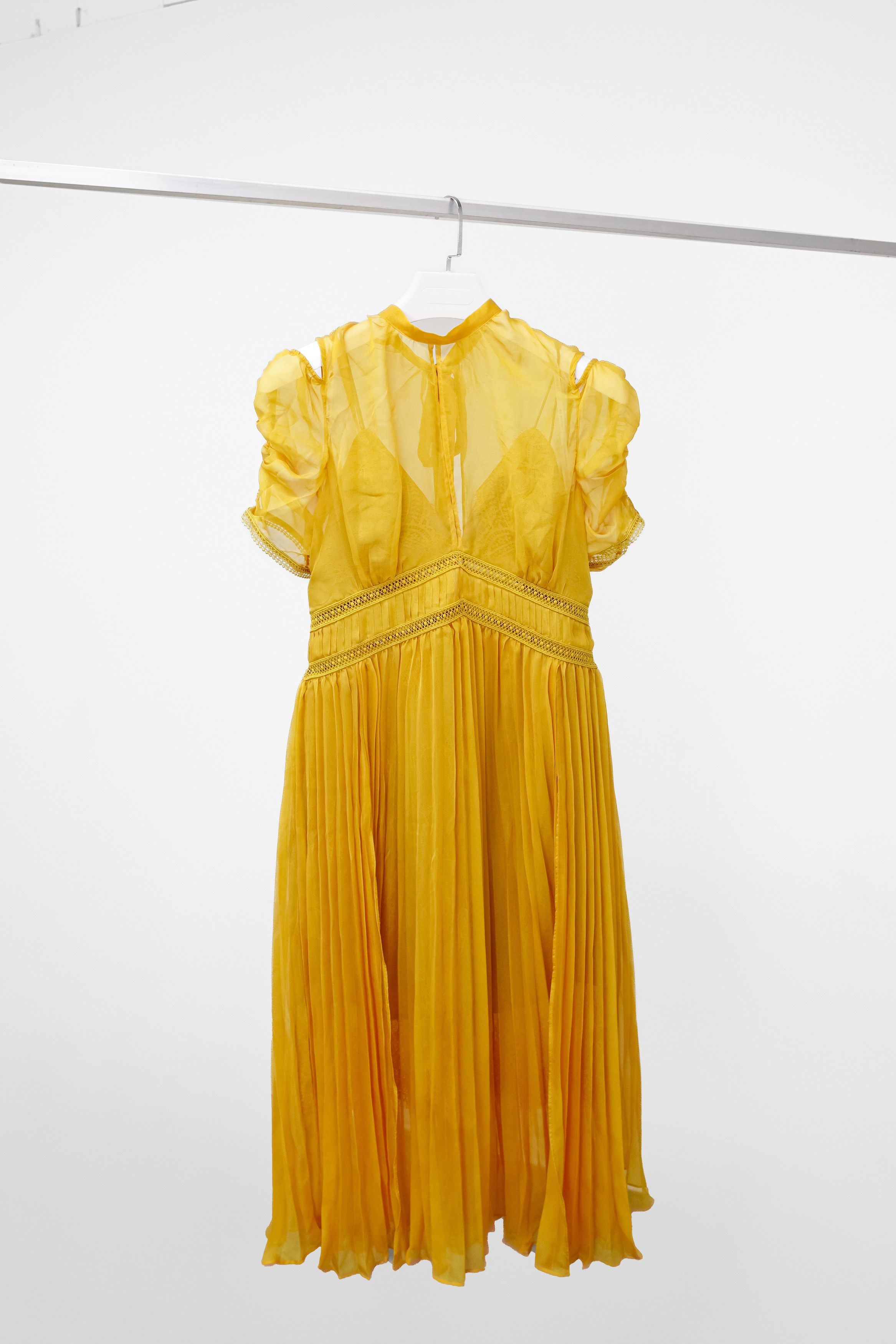 Self Portrait Pleated Chiffon Dress
