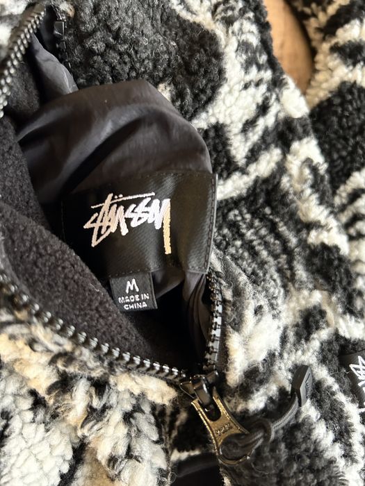 Stussy Stussy DRAGON SHERPA JACKET Holiday 2022 Reversible - Black