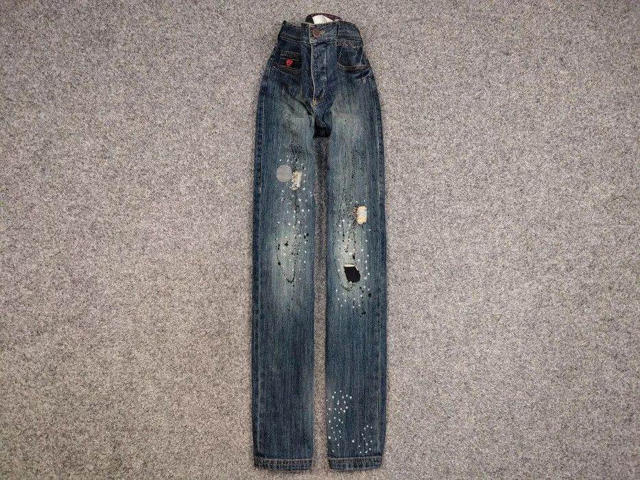 Strellson Vintage 90's Strellson Japan Distressed Paint Denim Jeans Size US 32 / EU 48 - 2 Thumbnail