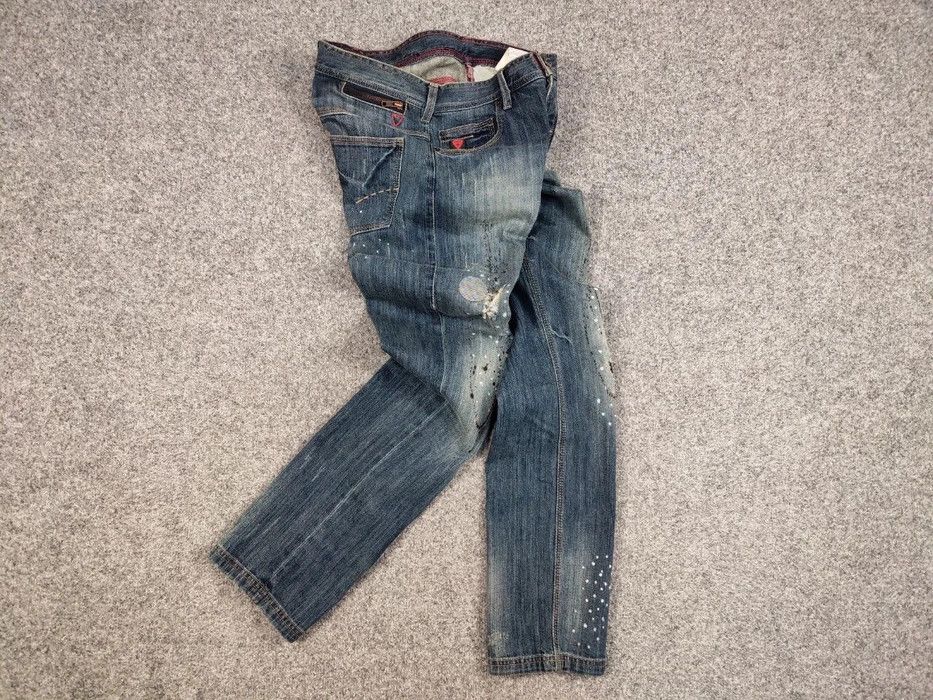 Strellson Vintage 90's Strellson Japan Distressed Paint Denim Jeans Size US 32 / EU 48 - 1 Thumbnail