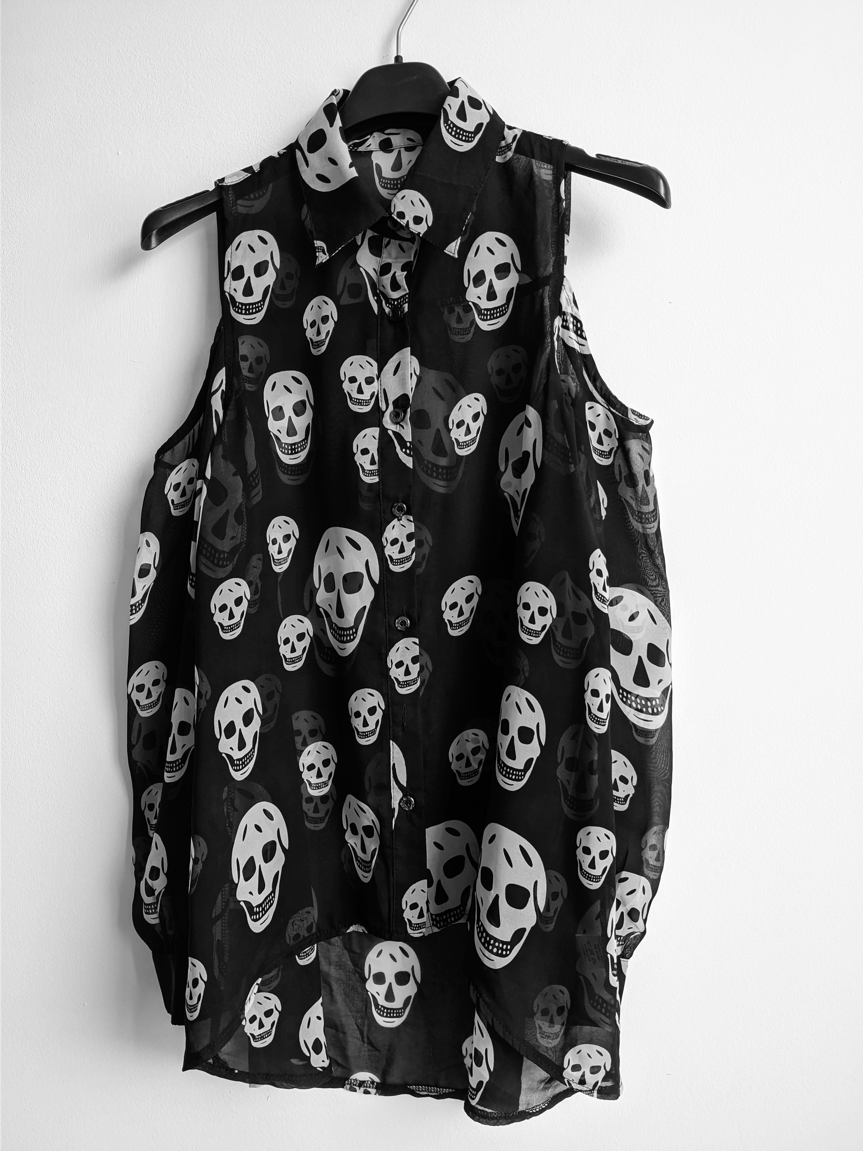 Japanese Brand vintage skull long sleeve y2k gothic Alexander McQueen style Size ONE SIZE - 3 Thumbnail