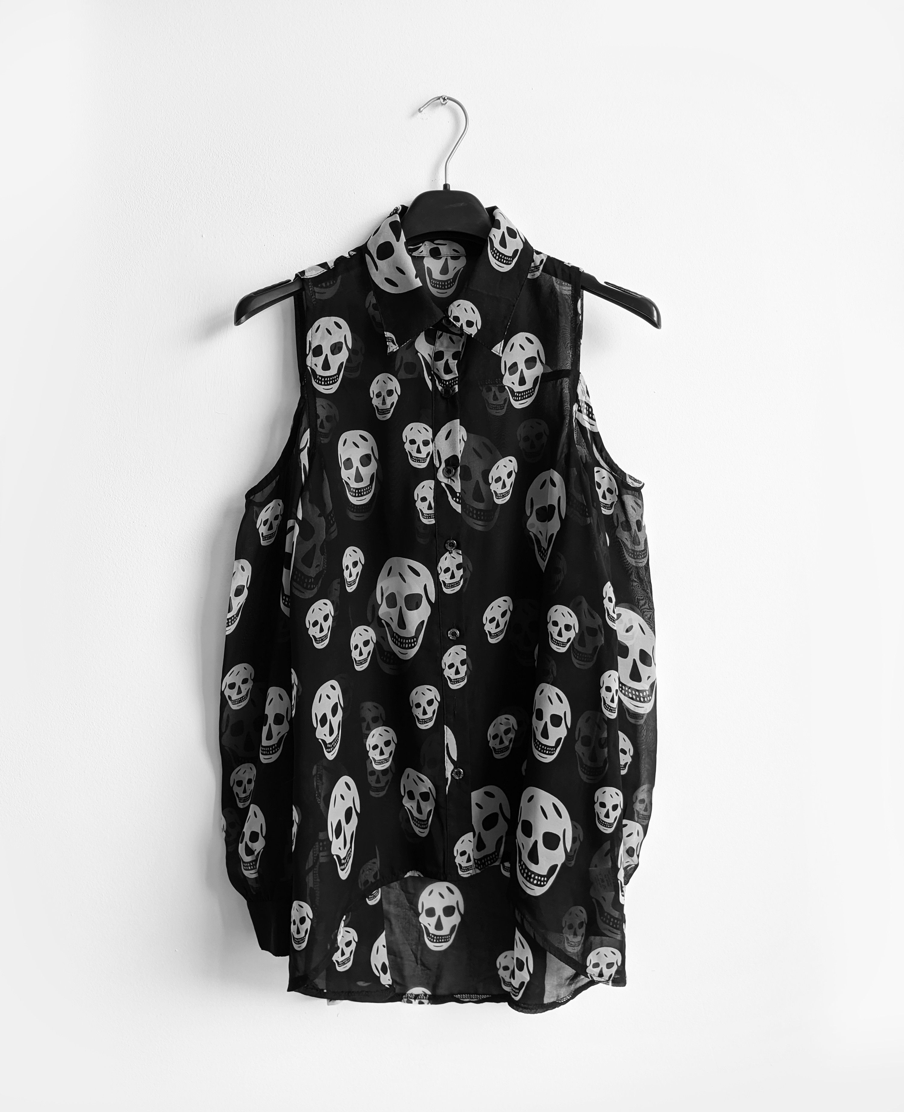 Japanese Brand vintage skull long sleeve y2k gothic Alexander McQueen style Size ONE SIZE - 2 Thumbnail