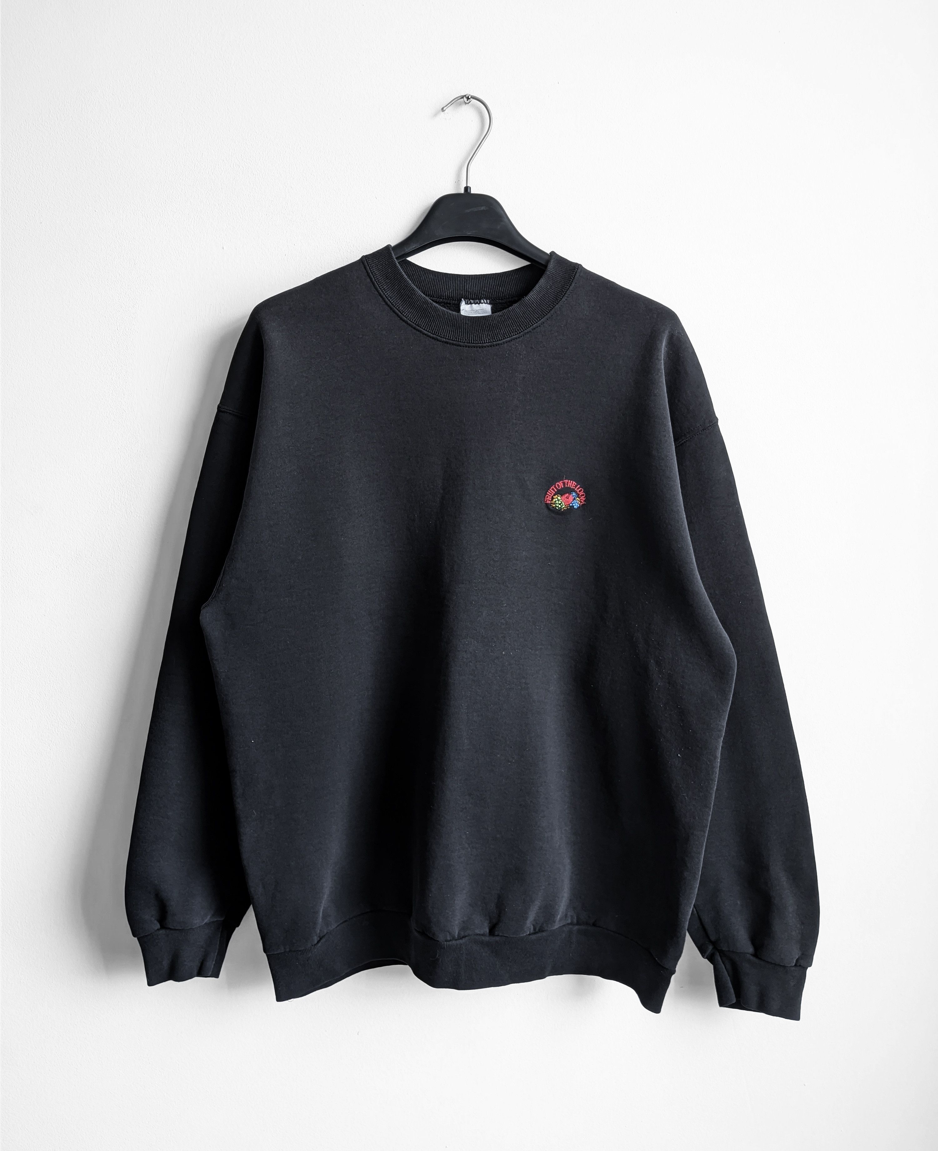 Vintage Fruit Of The Loom Crewneck Black