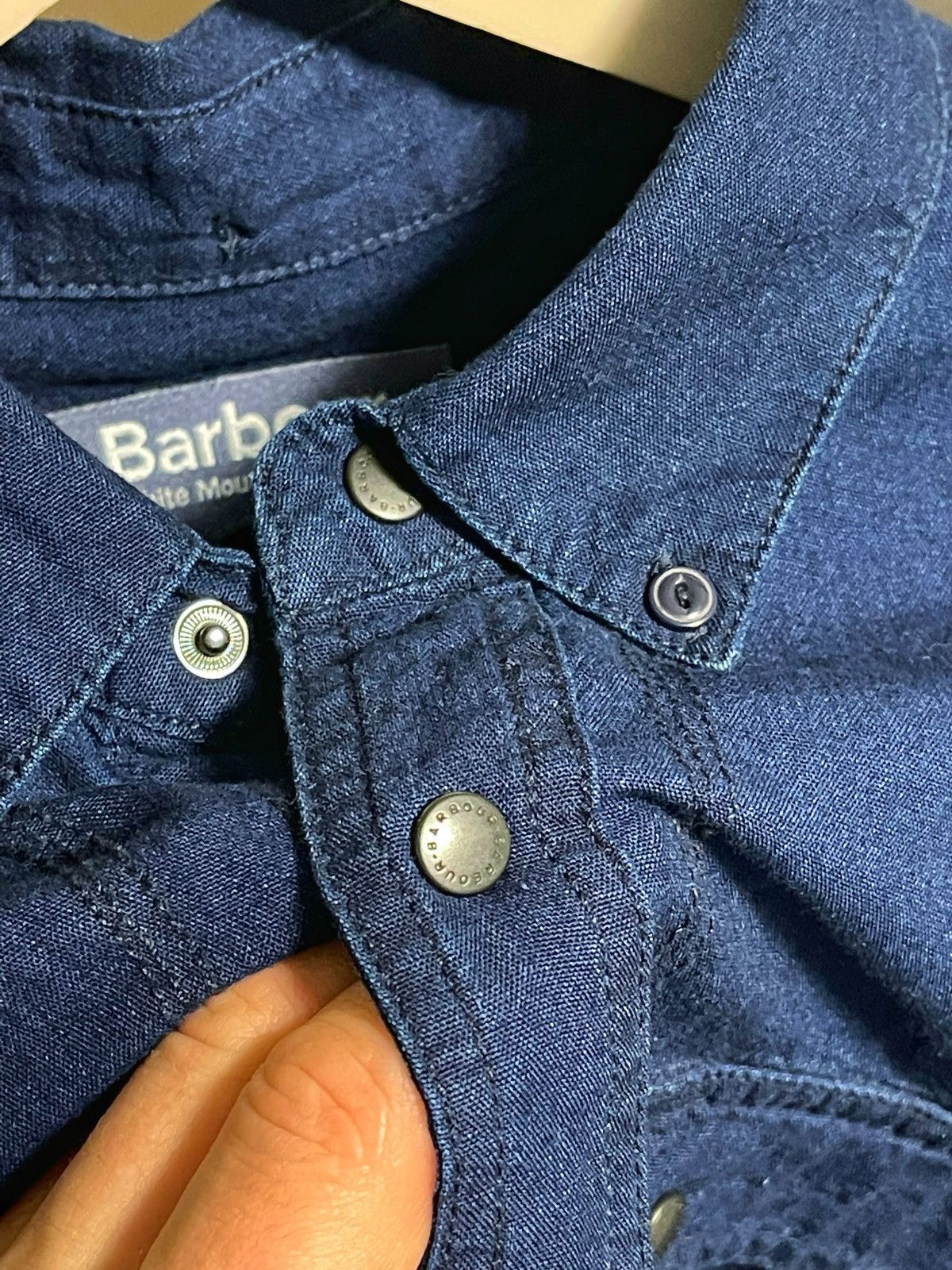 Barbour MENS BARBOUR LONG SLEEVE SHIRT BUTTON DOWN DENIM BLUE Sz M Size US M / EU 48-50 / 2 - 4 Thumbnail