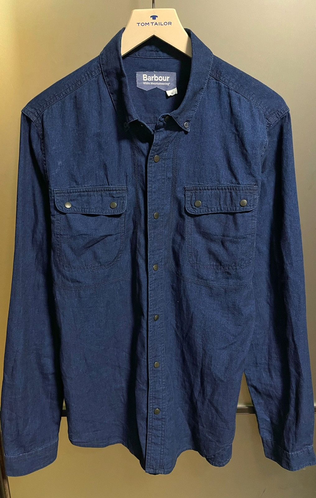 Barbour MENS BARBOUR LONG SLEEVE SHIRT BUTTON DOWN DENIM BLUE Sz M Size US M / EU 48-50 / 2 - 1 Thumbnail