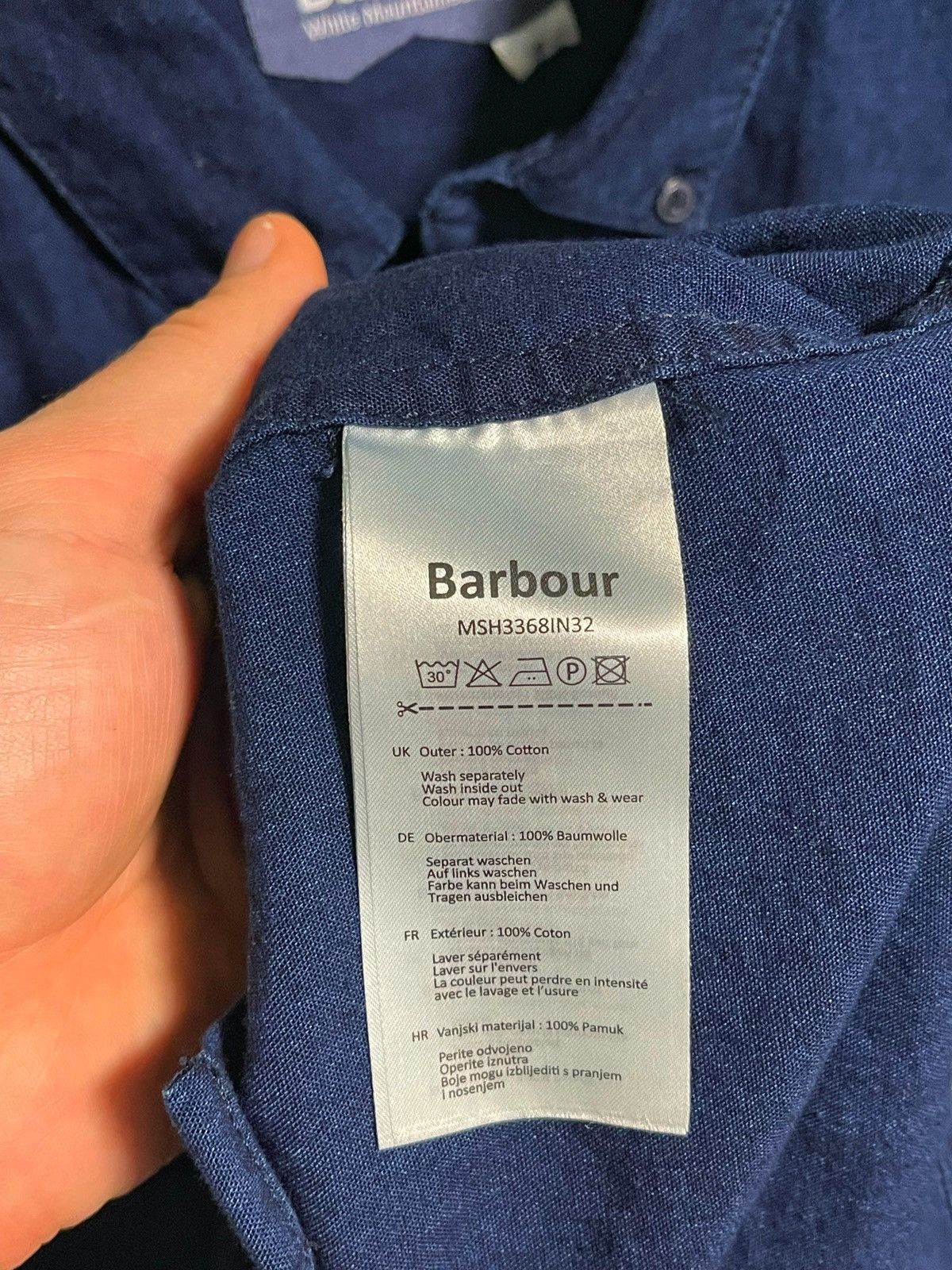 Barbour MENS BARBOUR LONG SLEEVE SHIRT BUTTON DOWN DENIM BLUE Sz M Size US M / EU 48-50 / 2 - 5 Thumbnail