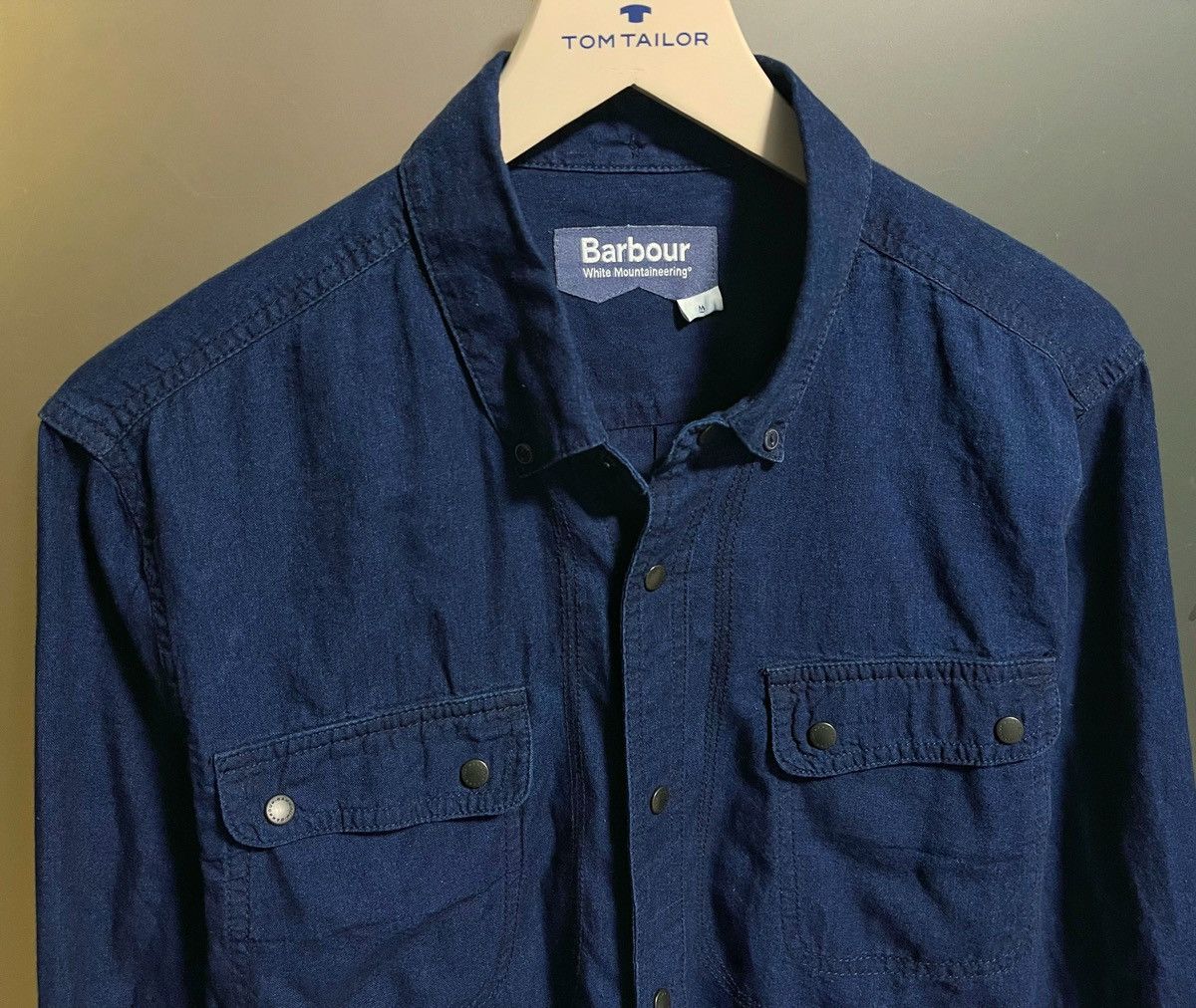 Barbour MENS BARBOUR LONG SLEEVE SHIRT BUTTON DOWN DENIM BLUE Sz M Size US M / EU 48-50 / 2 - 2 Thumbnail