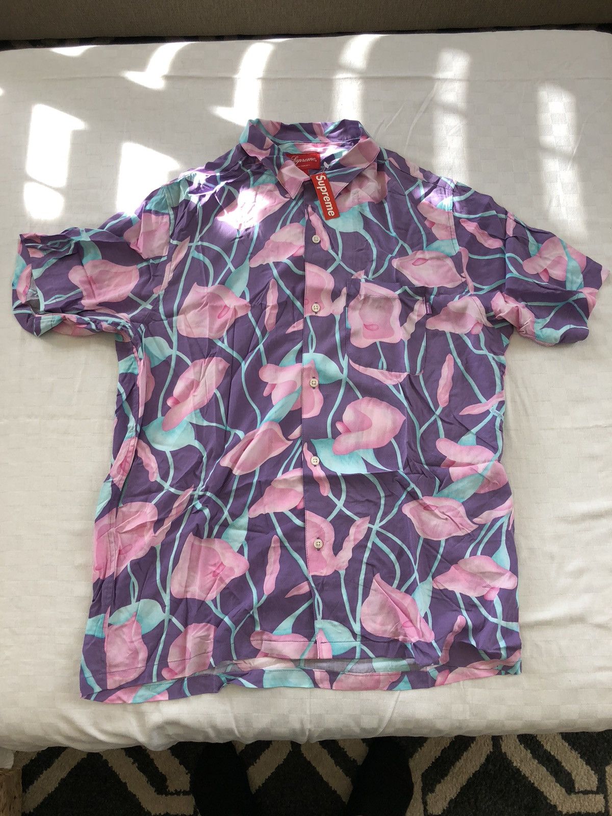 Supreme Supreme Lily Rayon SS18 Purple Large Size US L / EU 52-54 / 3 - 1 Thumbnail