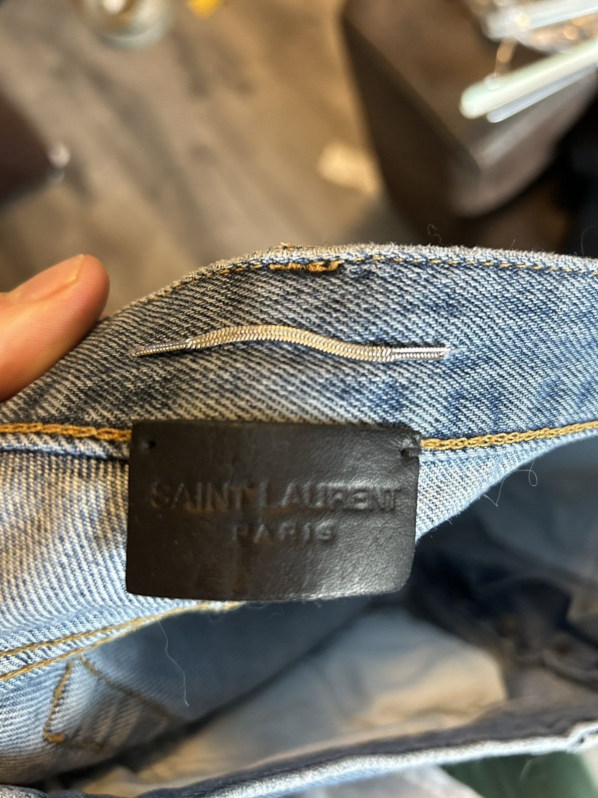 Saint Laurent Paris Destroyed Knee D14 M/SL-LW Jeans Size US 31 - 5 Thumbnail