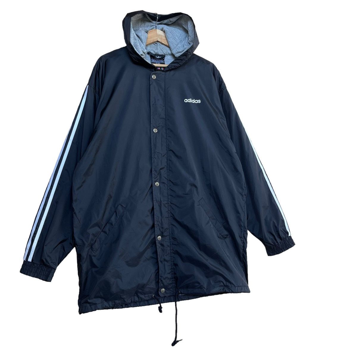 Adidas Adidas coach long coat small logo jacket Size US L / EU 52-54 / 3 - 3 Thumbnail