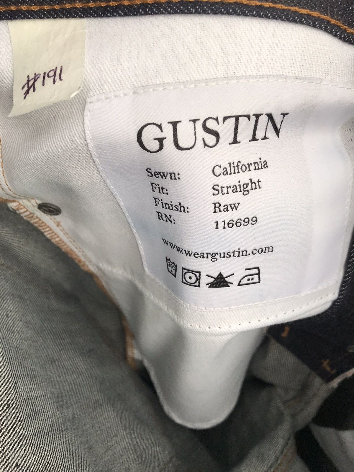 Gustin GUSTIN MADE IN CALIFORNIA SELVEDGE RAW INDIGO JEANS Size US 34 / EU 50 - 4 Thumbnail