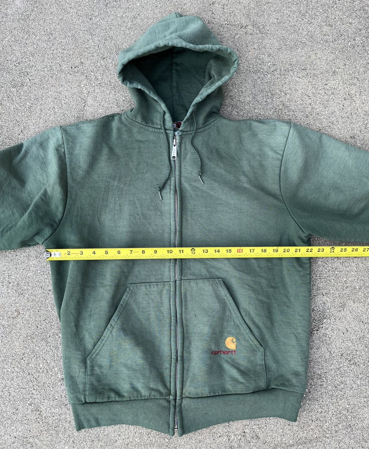 Carhartt Vintage Carhartt Hoodie Sun Fade Thermal Distressed Zip Up Size US S / EU 44-46 / 1 - 6 Thumbnail