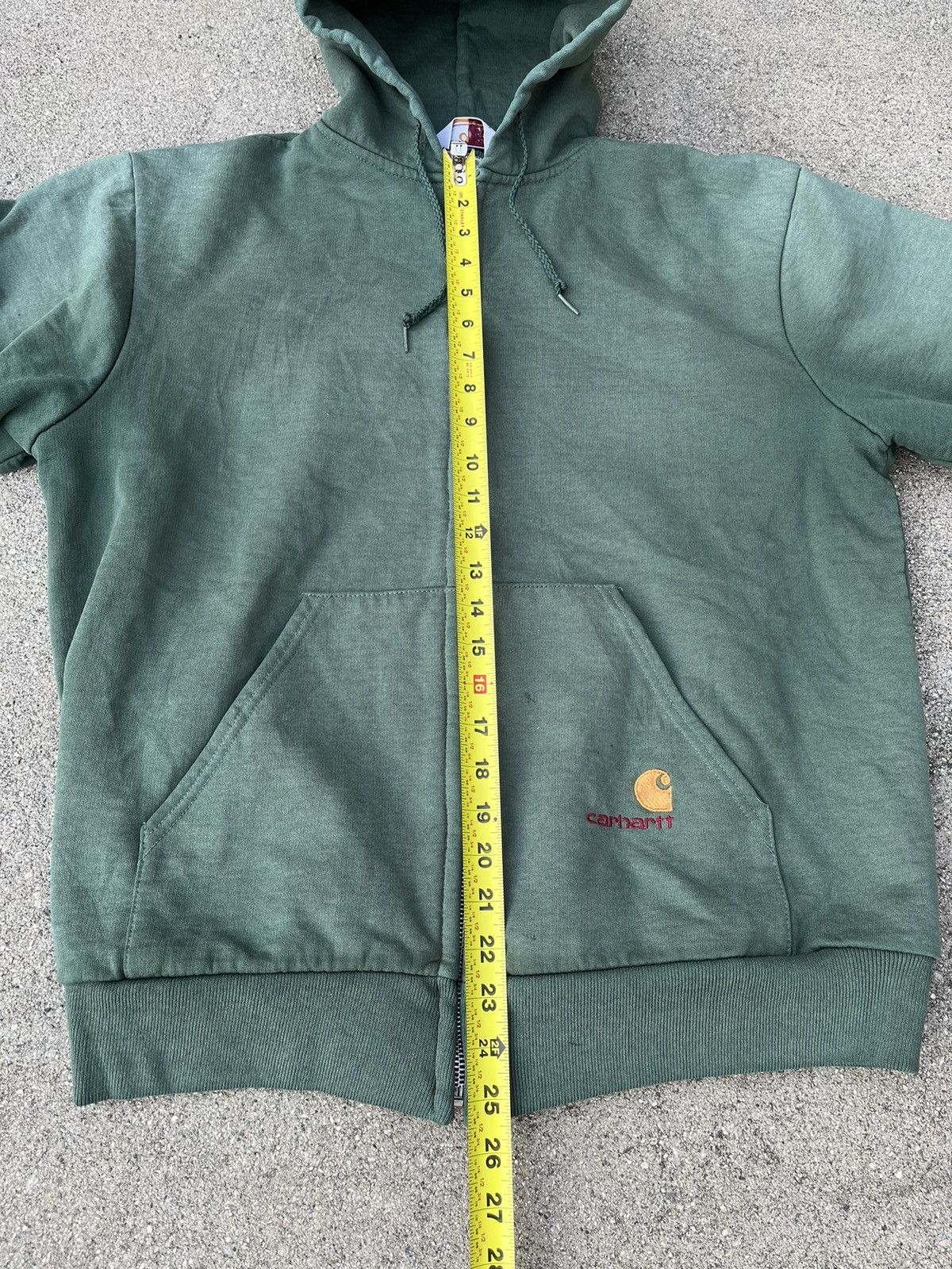 Carhartt Vintage Carhartt Hoodie Sun Fade Thermal Distressed Zip Up Size US S / EU 44-46 / 1 - 7 Thumbnail