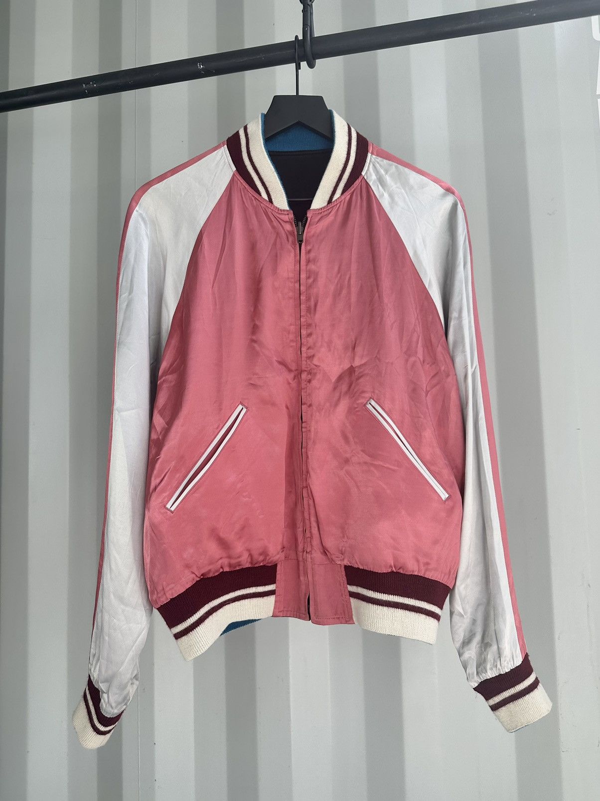 Vintage SS1998 Reversible Rayon Bomber Jacket Size US M / EU 48-50 / 2 - 1 Thumbnail
