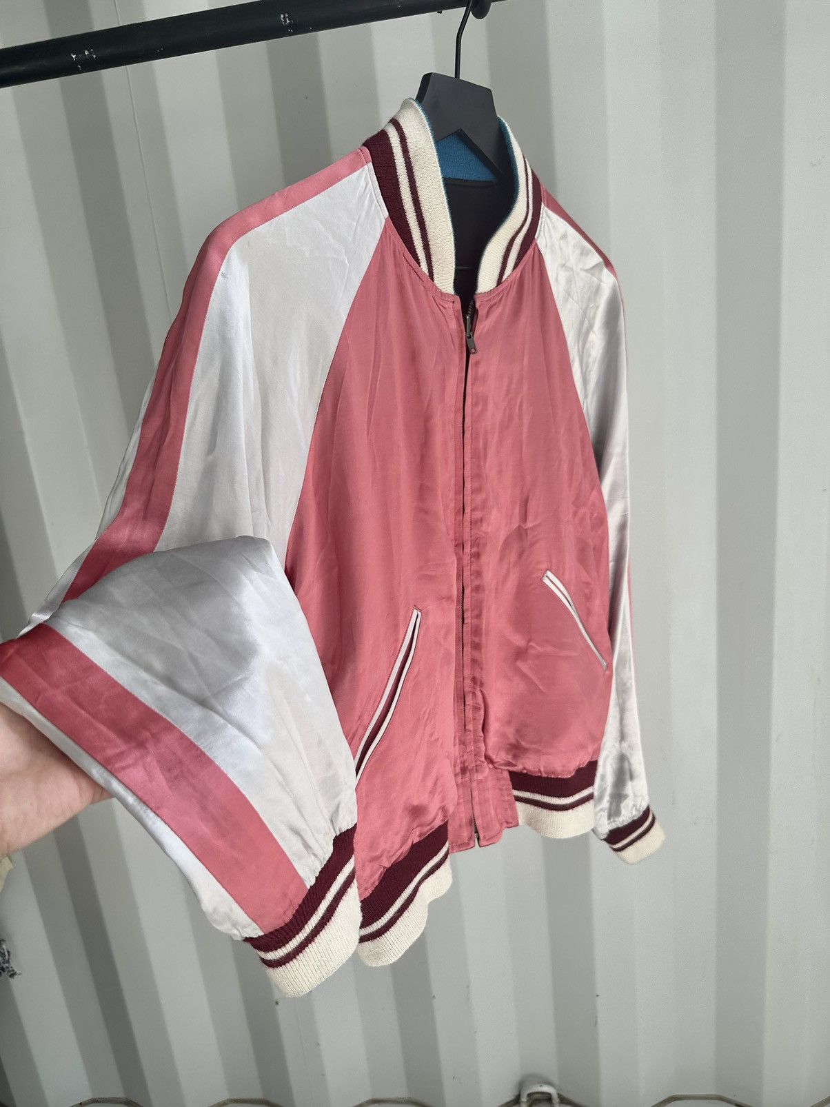 Vintage SS1998 Reversible Rayon Bomber Jacket Size US M / EU 48-50 / 2 - 5 Thumbnail