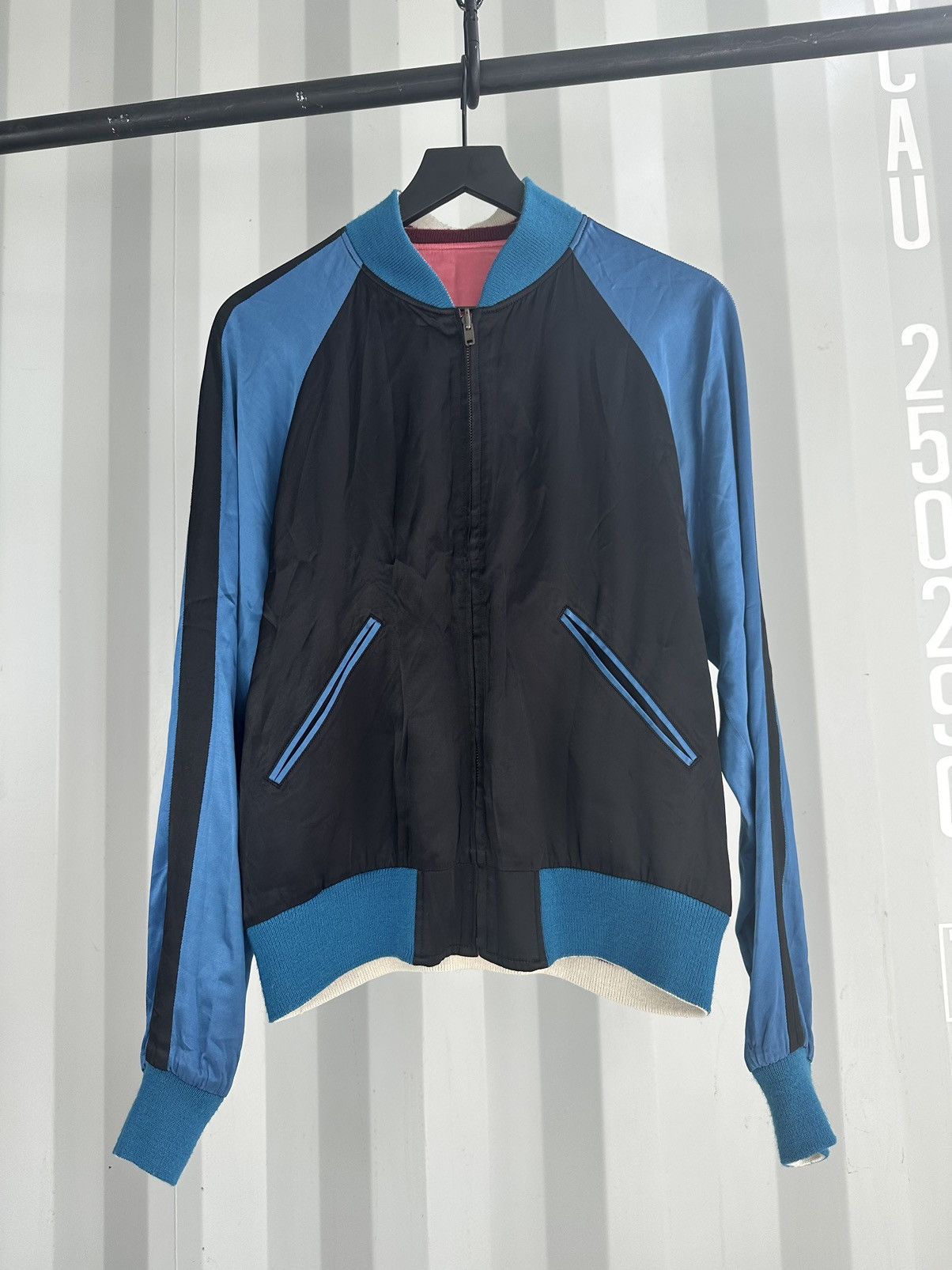 Vintage SS1998 Reversible Rayon Bomber Jacket Size US M / EU 48-50 / 2 - 2 Thumbnail