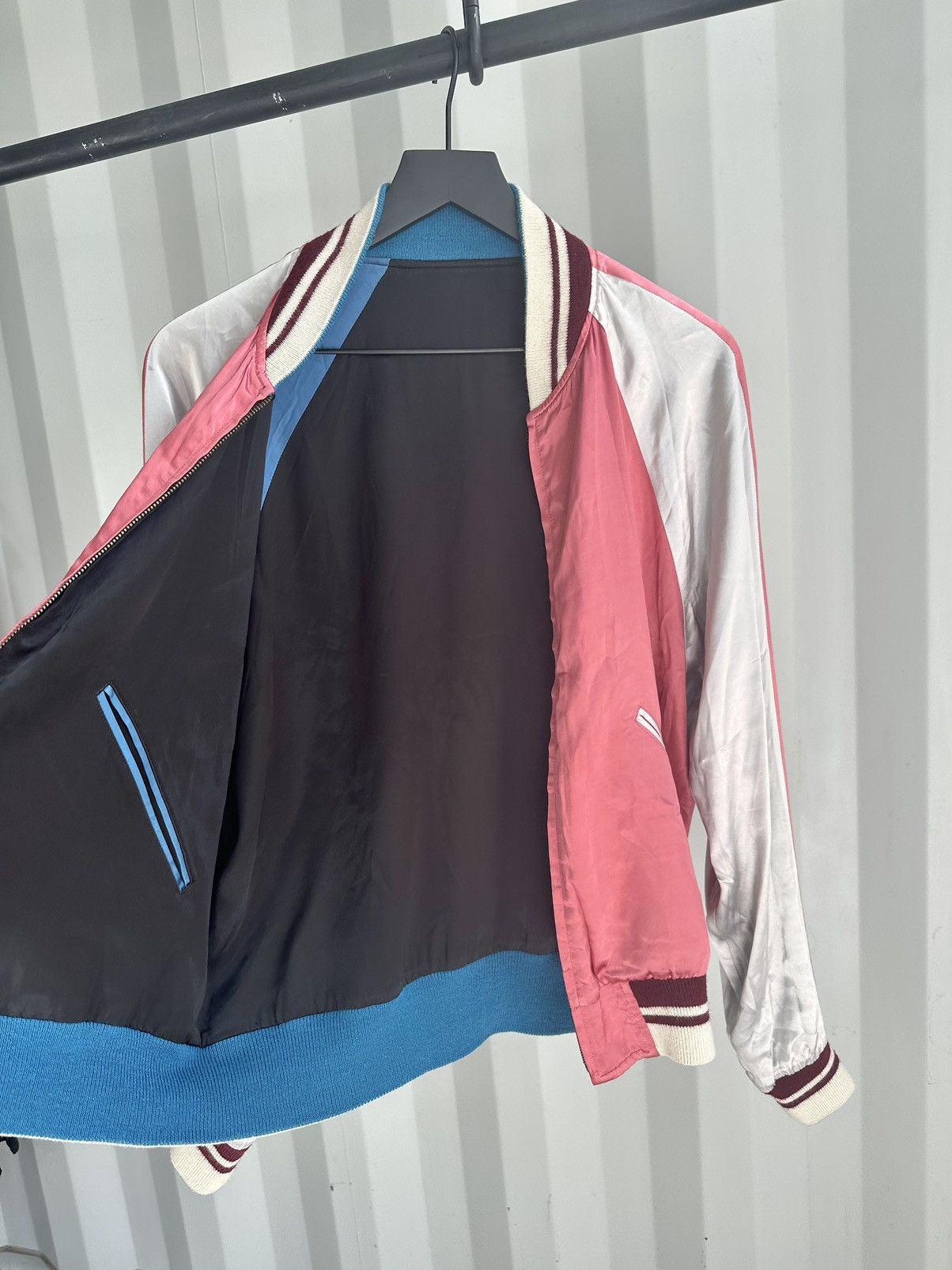 Vintage SS1998 Reversible Rayon Bomber Jacket Size US M / EU 48-50 / 2 - 8 Thumbnail