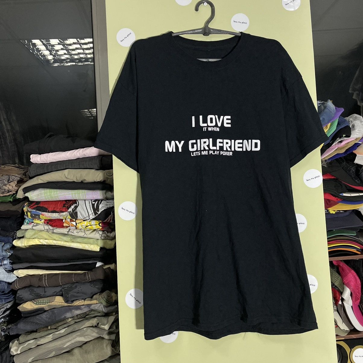Vintage Y2K Graphic Tee Girlfriend Print Oversized Grunge Black XL Size US XL / EU 56 / 4 - 4 Thumbnail