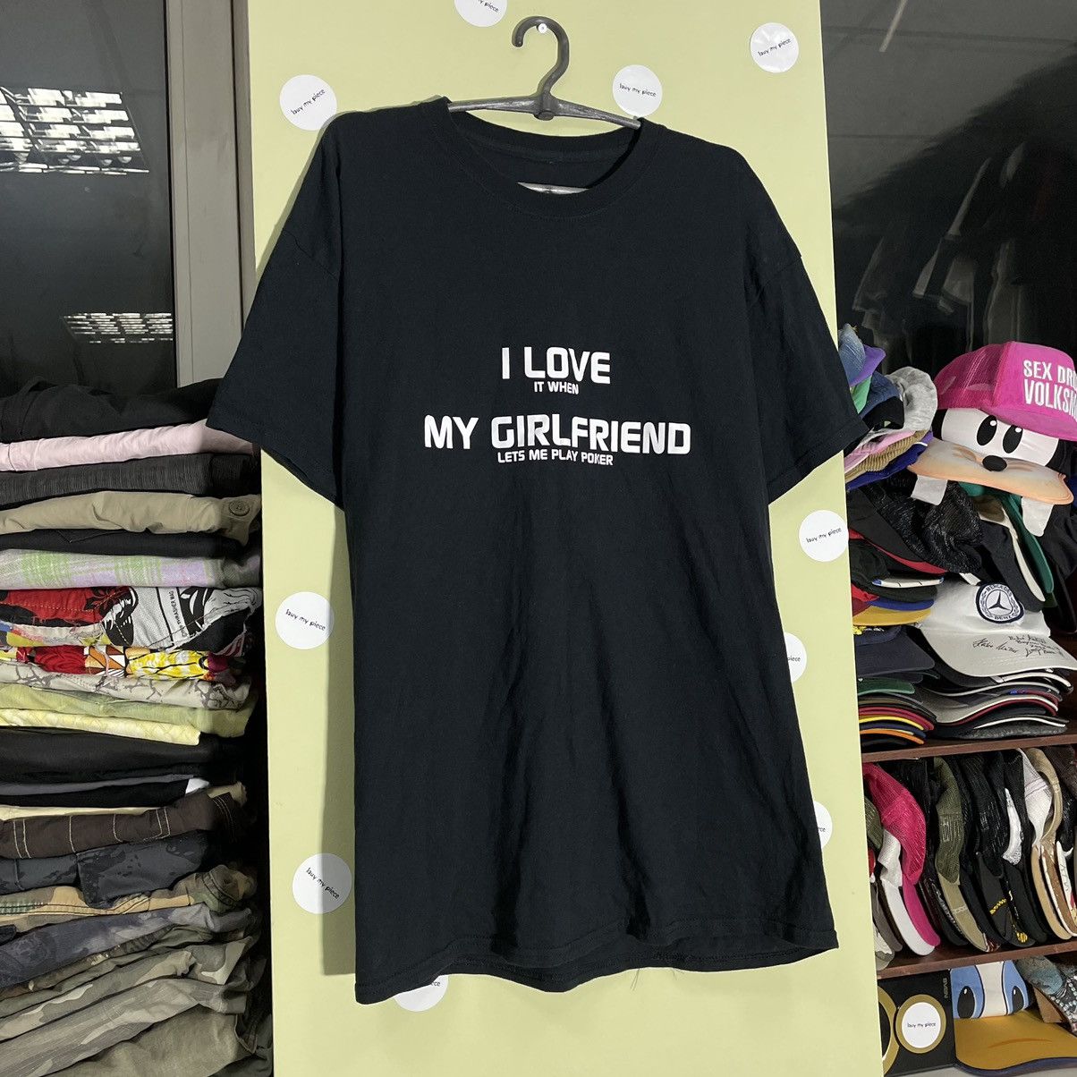 Vintage Y2K Graphic Tee Girlfriend Print Oversized Grunge Black XL Size US XL / EU 56 / 4 - 3 Thumbnail