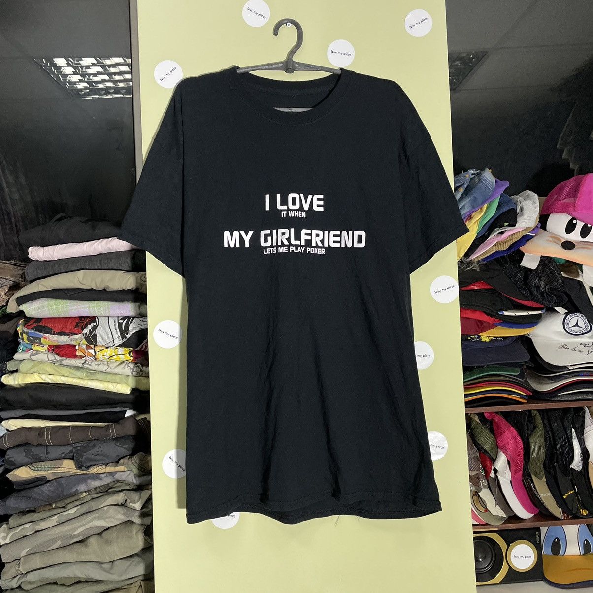 Vintage Y2K Graphic Tee Girlfriend Print Oversized Grunge Black XL Size US XL / EU 56 / 4 - 2 Thumbnail