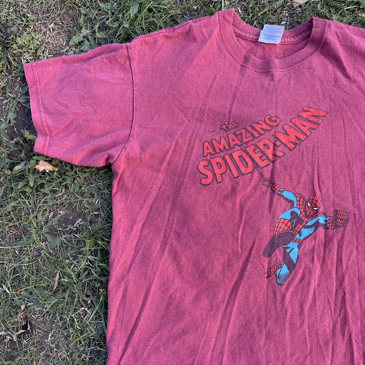 Vintage Vintage 90s Sun Faded Spiderman Graphic Tee Skate Pink M Size US M / EU 48-50 / 2 - 2 Thumbnail