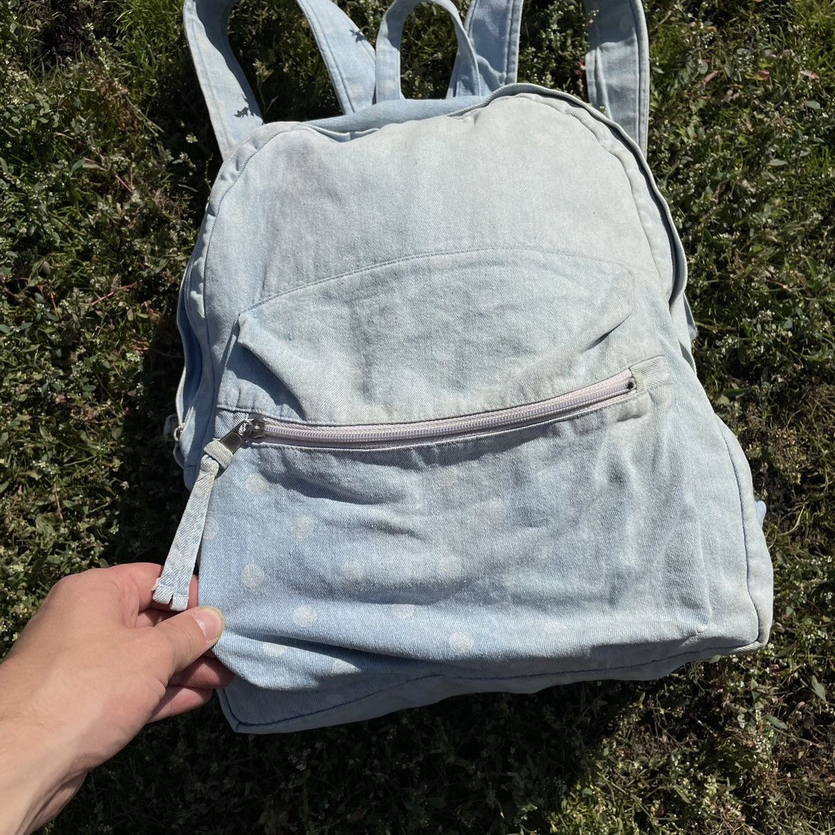 Vintage Vintage Y2K Washed Canvas Backpack Streetwear Bag Indie OS Size ONE SIZE - 3 Thumbnail