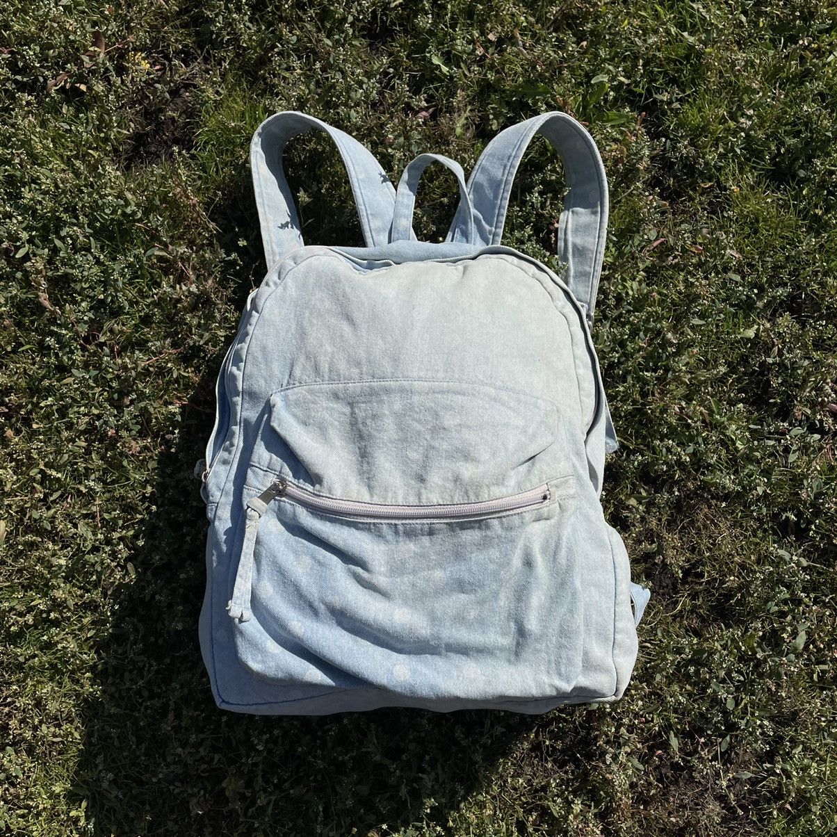 Vintage Vintage Y2K Washed Canvas Backpack Streetwear Bag Indie OS Size ONE SIZE - 1 Thumbnail