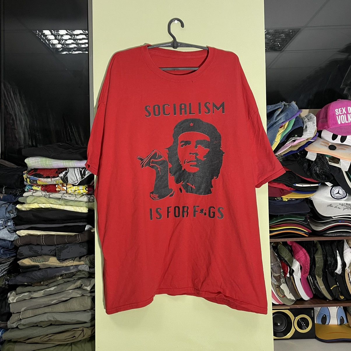 Band Tees Vintage 90s Adult “ Socialism it’s for F*G “ Art Humor Tee Size US XXL / EU 58 / 5 - 1 Thumbnail