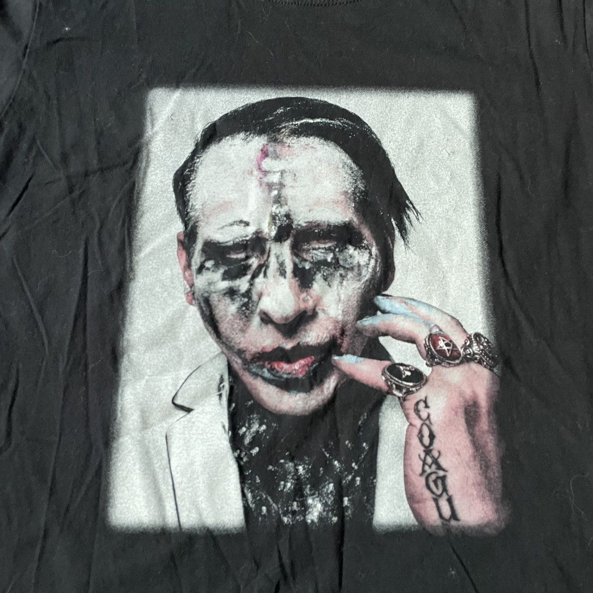 Vintage Vintage Y2K Graphic Tee Dark Horror Grunge Streetwear Boxy M Size US M / EU 48-50 / 2 - 6 Thumbnail