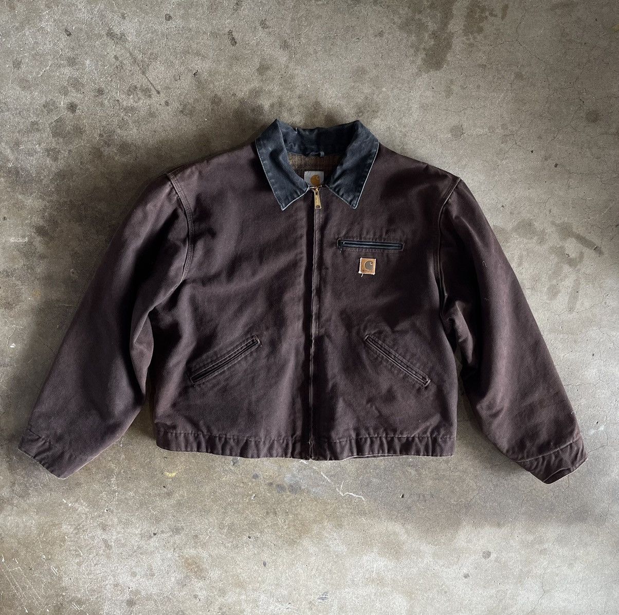 Pre-owned Carhartt X Vintage Carhartt Detroit Jacket - J97 Dkb In Brown