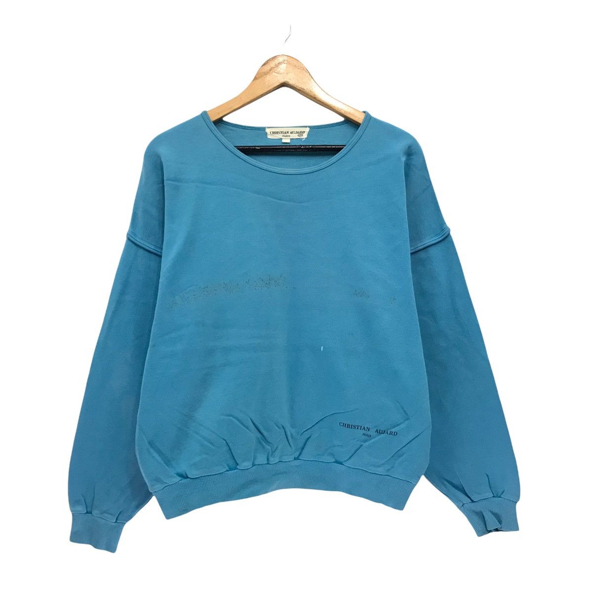 Designer × Japanese Brand Vintage Christian Aujard Big Logo Sweatshirt Size US M / EU 48-50 / 2 - 1 Thumbnail
